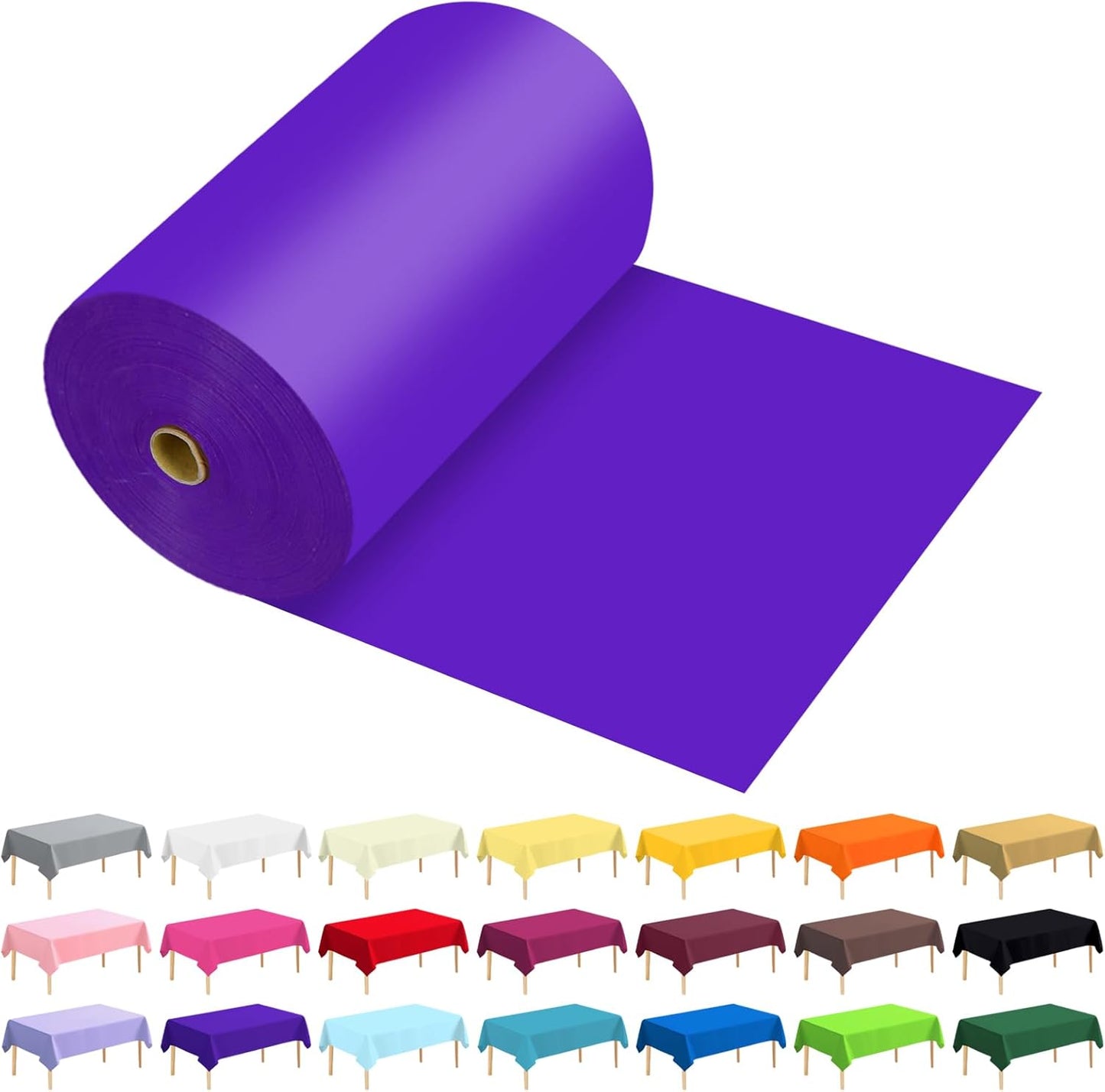 54 Inch X 600 Feet Premium Disposable Plastic Table Cover Roll