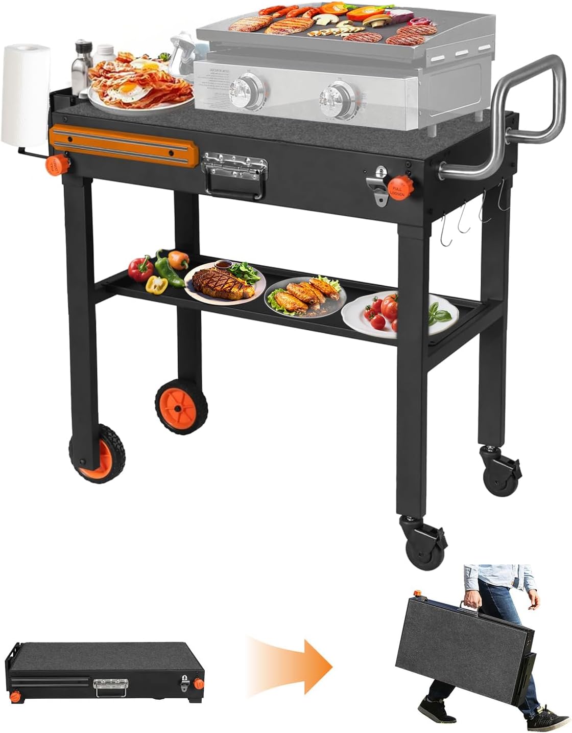 Portable Outdoor Grill Table for Blackstone and Ninja Grills
