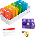6 Times a Day 7 Day Large Weekly Pill Organizer - Large Capacity