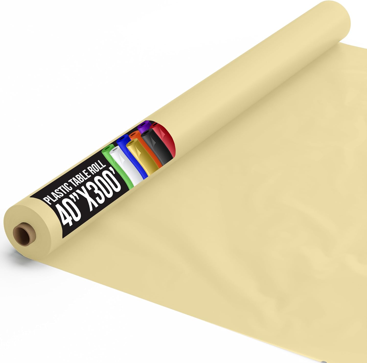Light Yellow Plastic Table Cover Roll for All Occasions