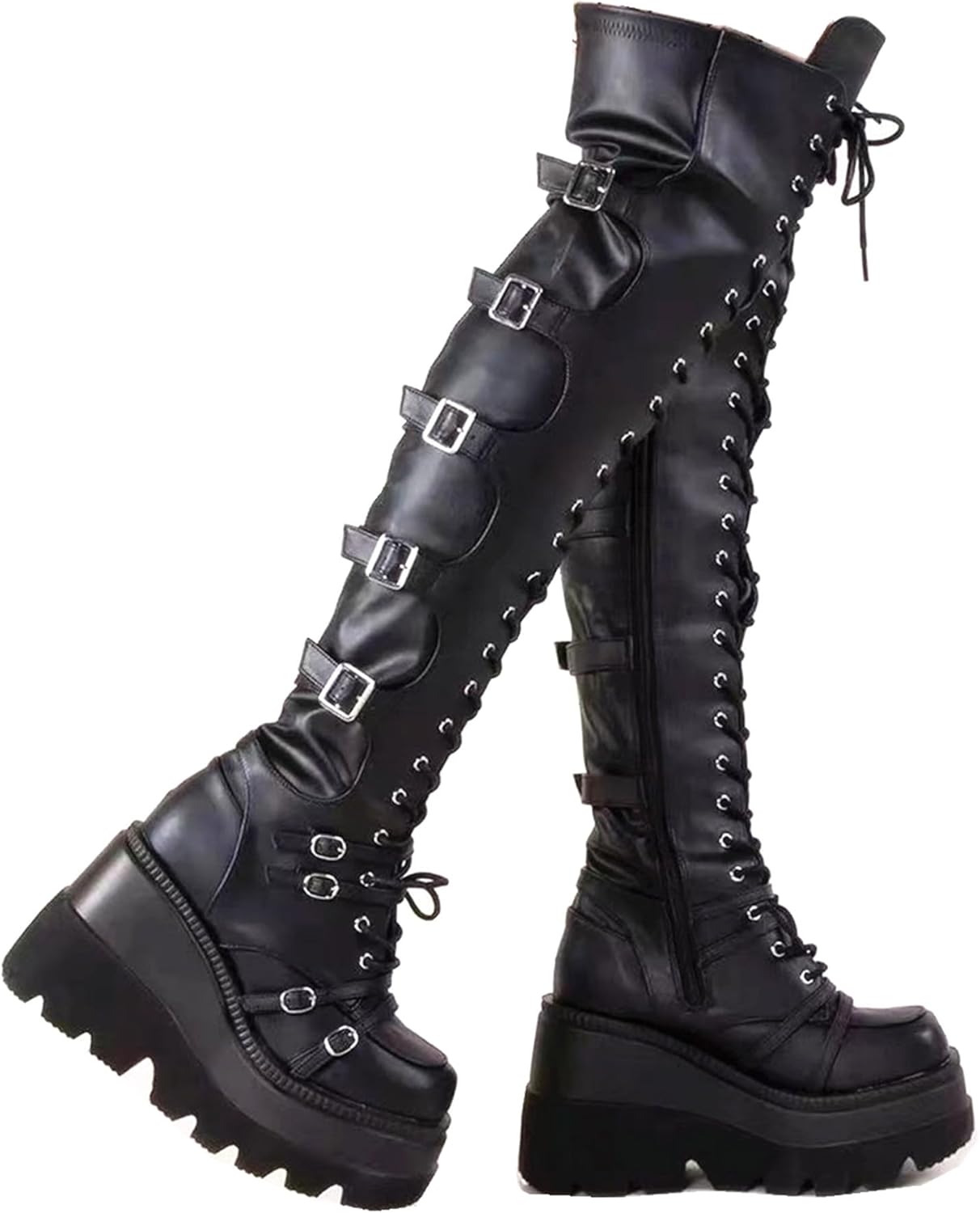 Goth Platform Boots Over Knee Thigh High for Women Stylish Look