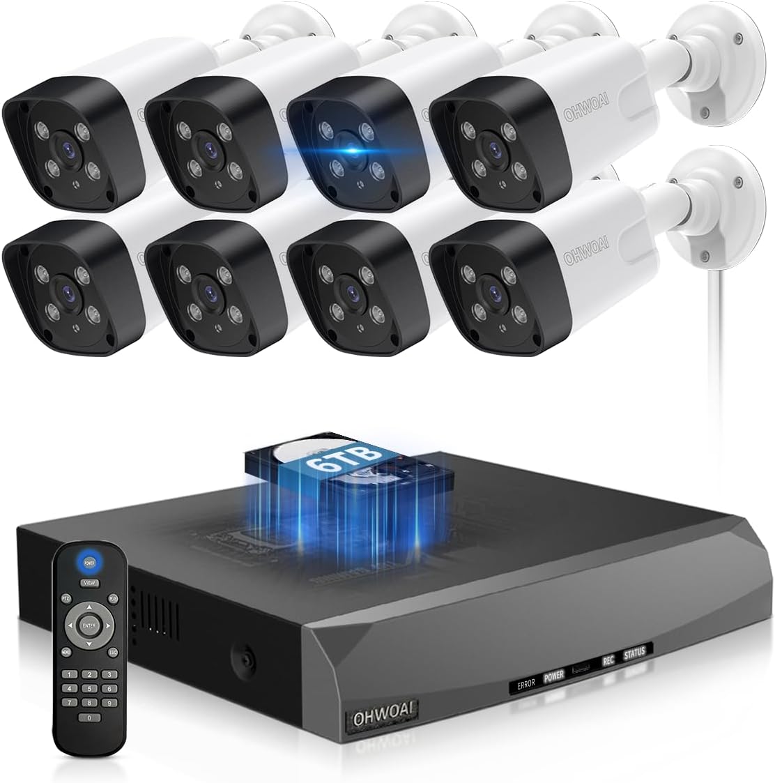 130 Wide Angle & 2-Way Audio Outdoor Security Camera System