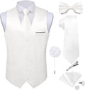 DiBanGu Men's Satin Vest and Tie Set for Elegant Occasions