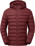 Men's Lightweight Puffer Jacket with Detachable Hood (Style 1G21)