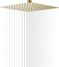 GGStudy 12 in Square Shower Head - High Pressure Brushed Gold