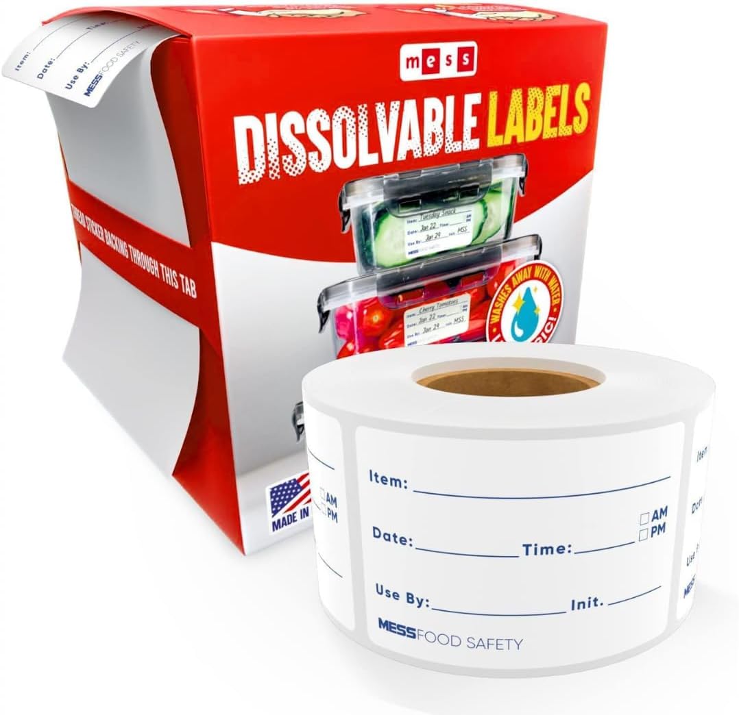 Dissolvable Food Labels for Easy Meal Prep and Storage Solutions