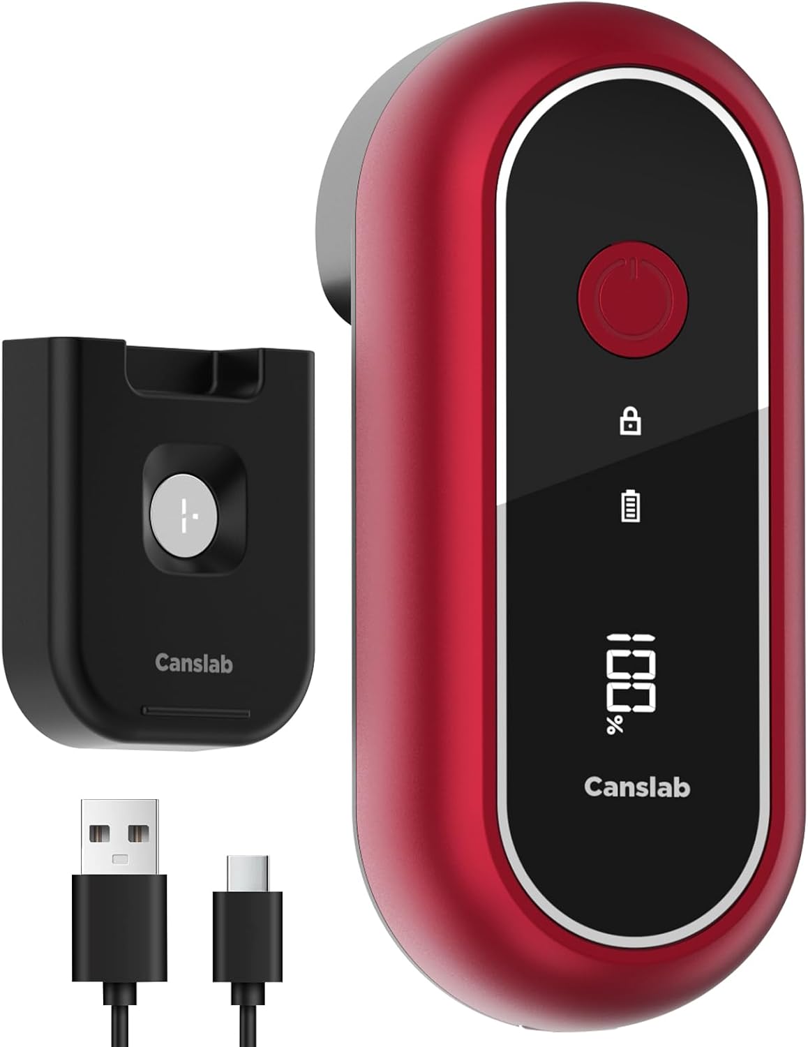 Canslab Turbo Electric Can Opener - One Touch Operation Red