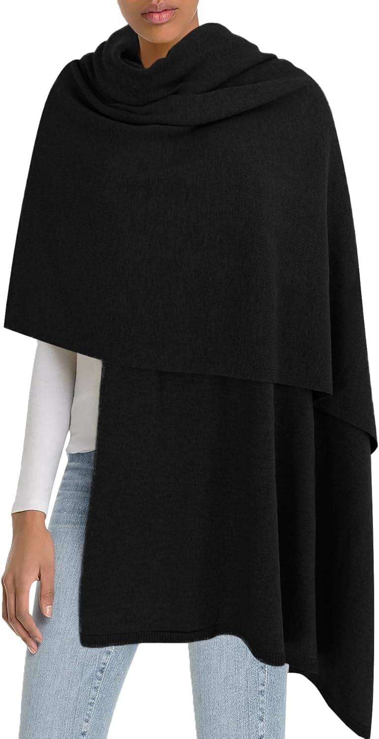 Moss Rose Women's Shawl Wrap Poncho for Fall and Winter Wear