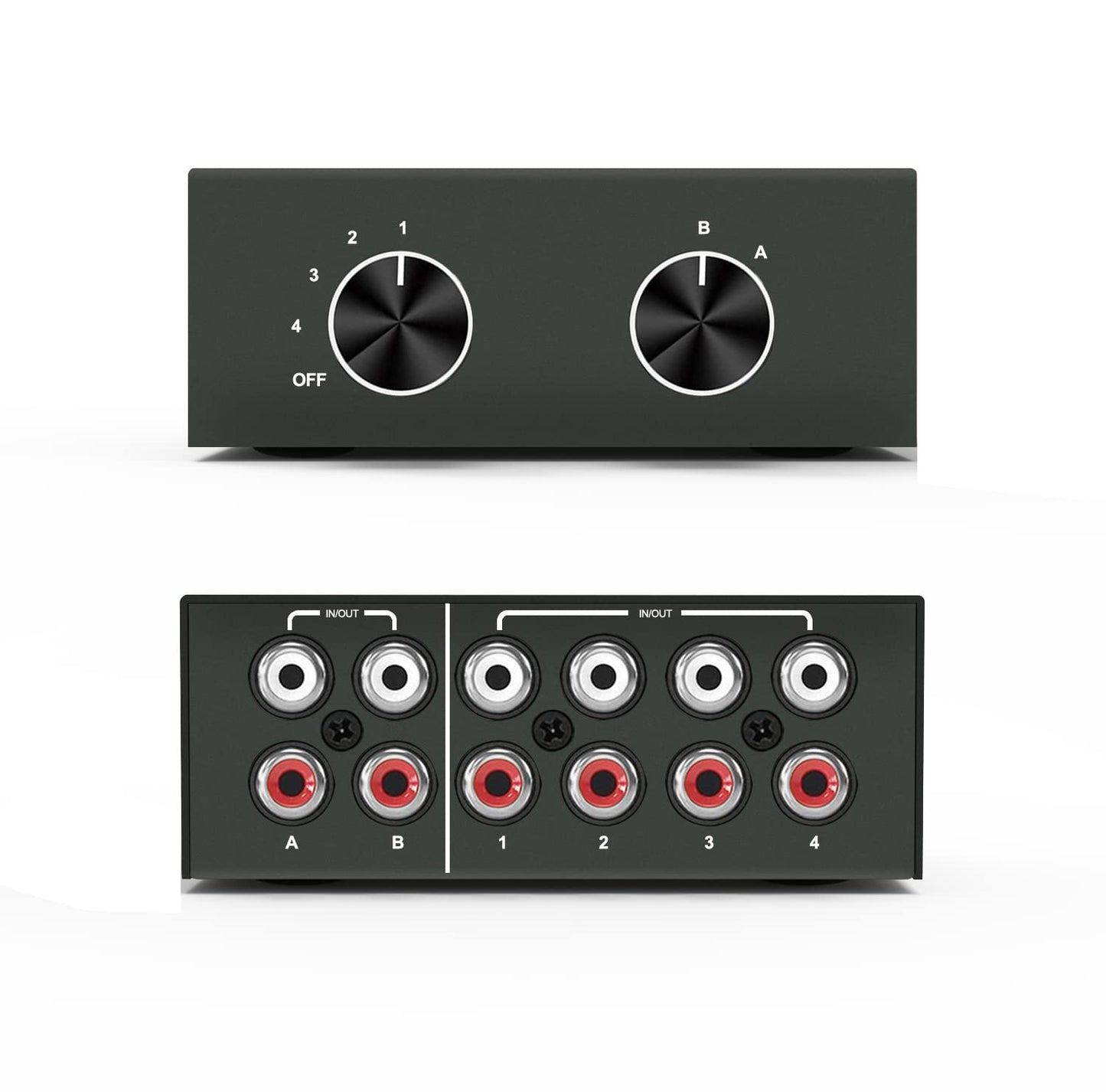 4-Way Stereo Audio Selector for Blu-ray and DVD Players