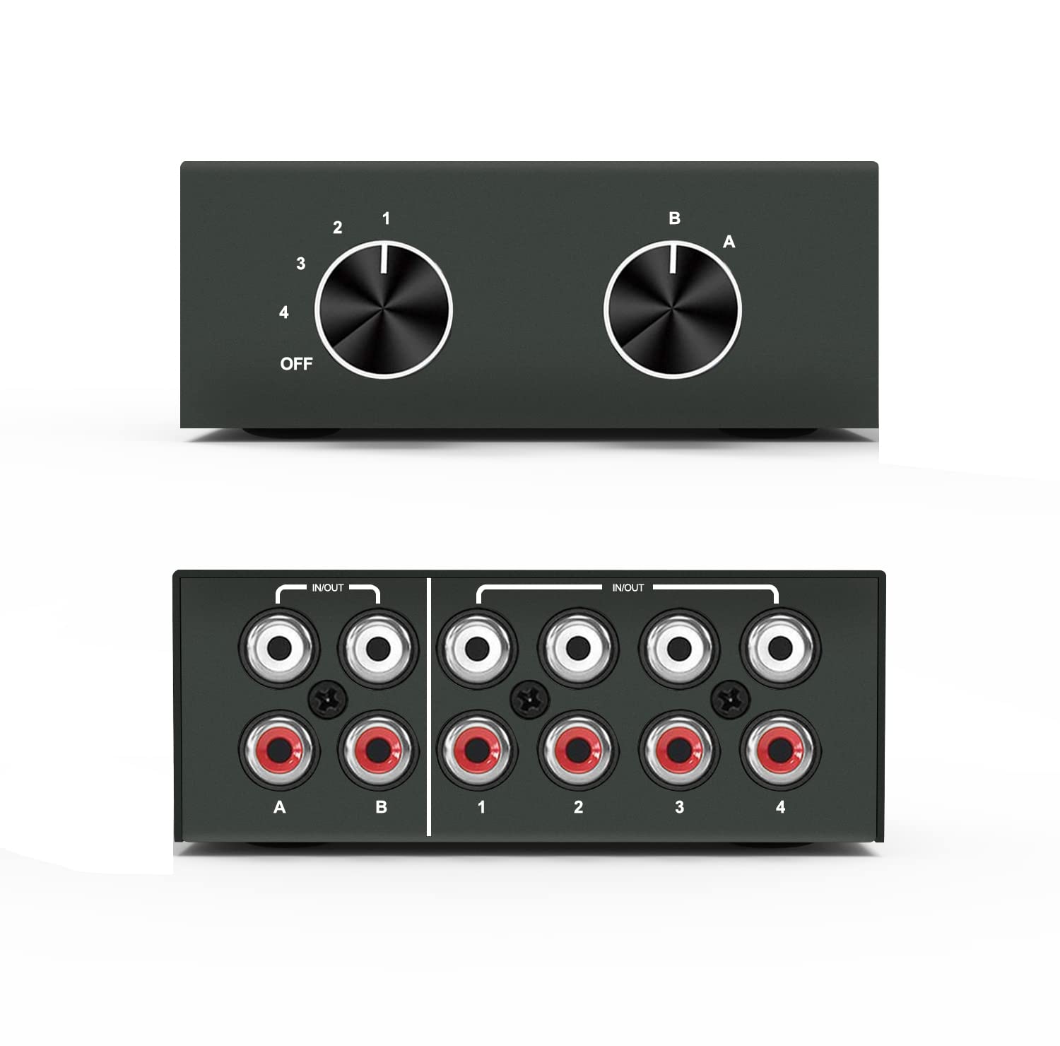 4-Way Stereo Audio Selector for Blu-ray and DVD Players