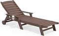 SERWALL Patio Chaise Lounge Chair 78in - Adjustable Outdoor Lounger