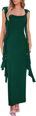 PRETTYGARDEN Summer Wedding Guest Maxi Bodycon Dress - Flattering Fit