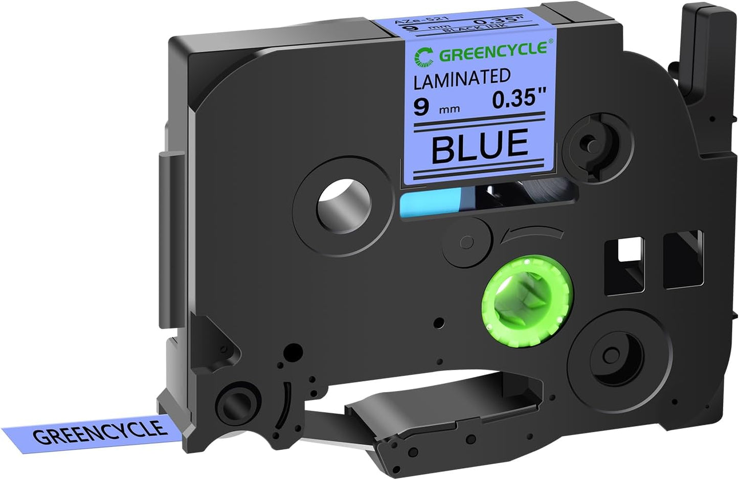 GREENCYCLE Compatible TZe-521 Black on Blue Label Tape 100 Pack
