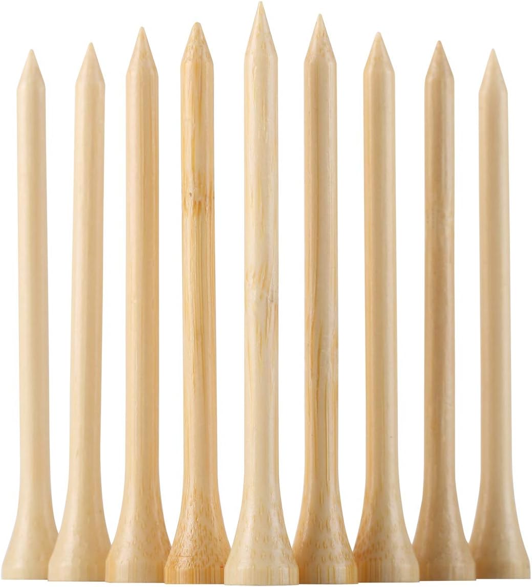 Durable Bamboo Golf Tees 100Pcs: Reduce Friction, More Stability!