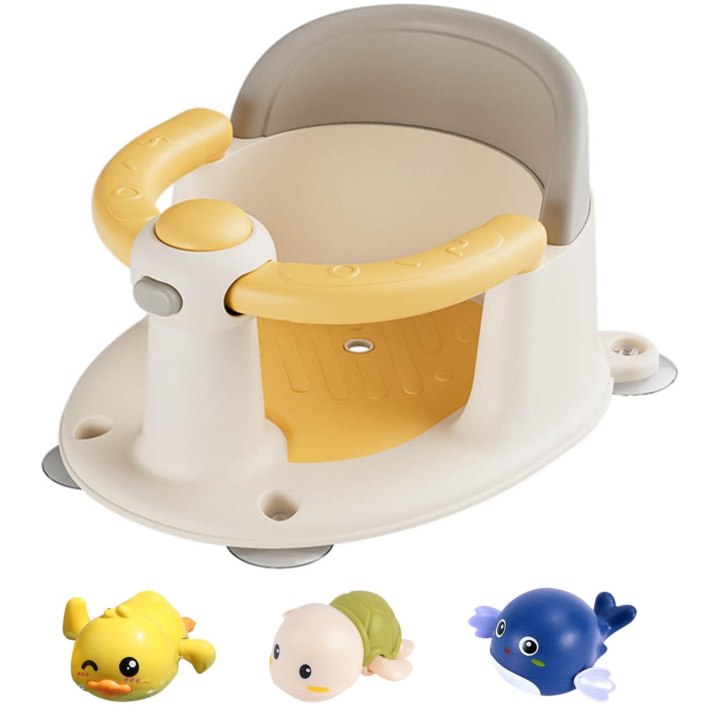 Baby Bath Seat for Sitting Up, Non-Slip Toddler Bath Seat