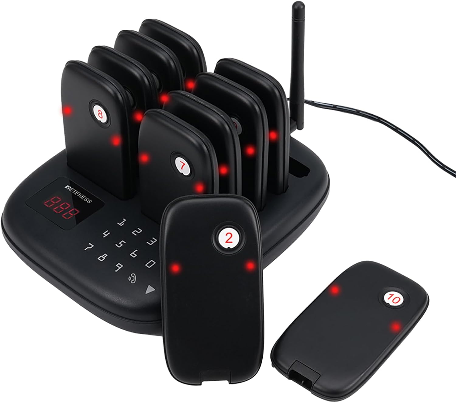 Retekess TD175S Restaurant Pager System with Long Range and Modes