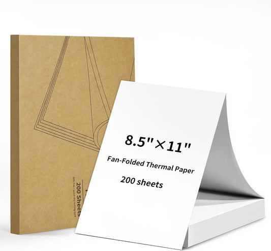 Quick-Dry 8.5x11 Thermal Paper for Gloryang PD-A4 - 200 Sheets