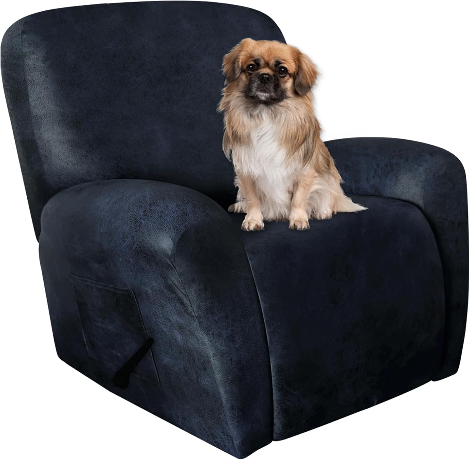 Recliner Chair Covers Leather Like for Large Recliners, Navy