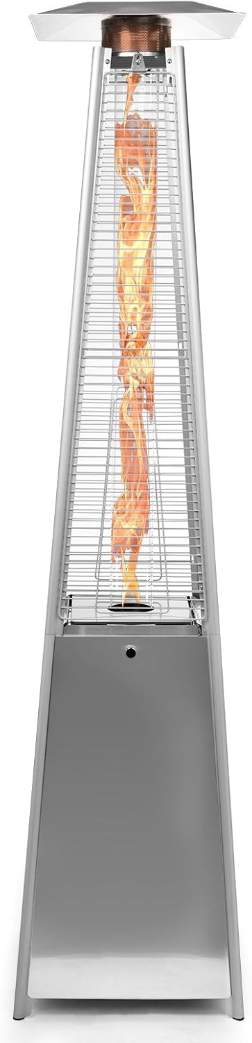 Thermo Tiki Pyramid Patio Heater - Dancing Flame Stainless Steel
