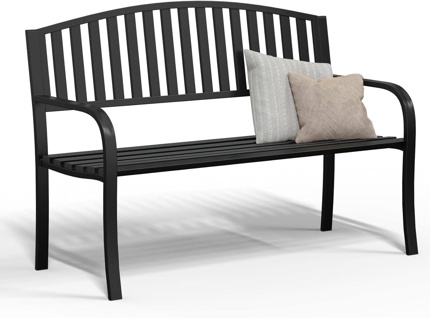 50in Heavy Duty Outdoor Bench for Garden and Patio Use