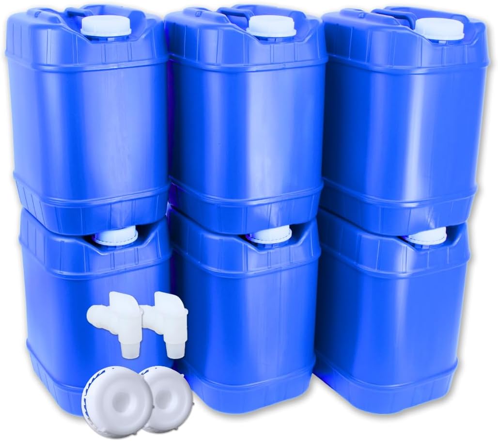 5-Gallon Stackable Water Storage Containers for Emergency Prep