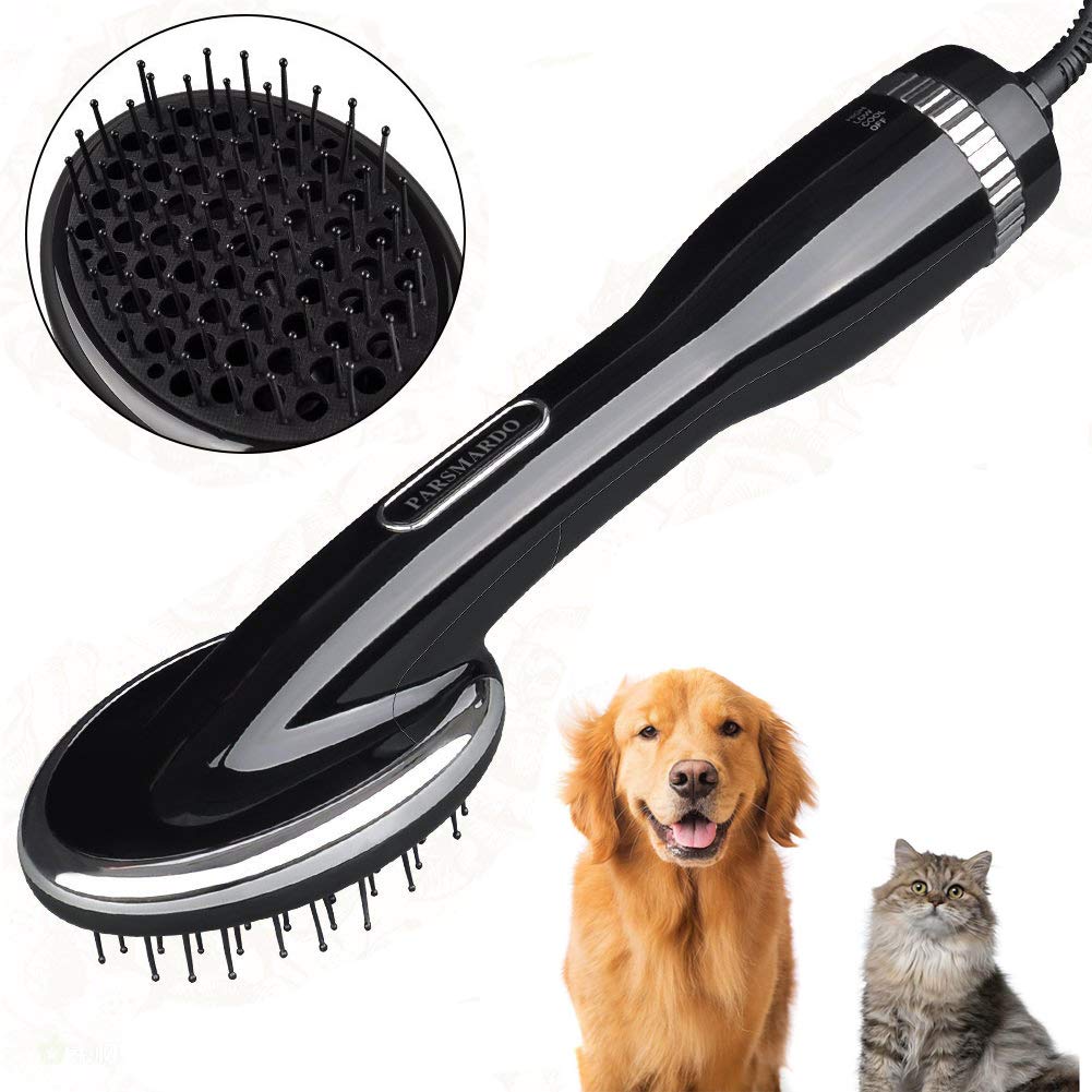 HANMEI 2-in-1 Pet Hair Dryer & Brush - 1000W, Adjustable Temp