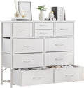 LUMTOK 10-Drawer Dresser Fabric Storage - Room-Saving Organization