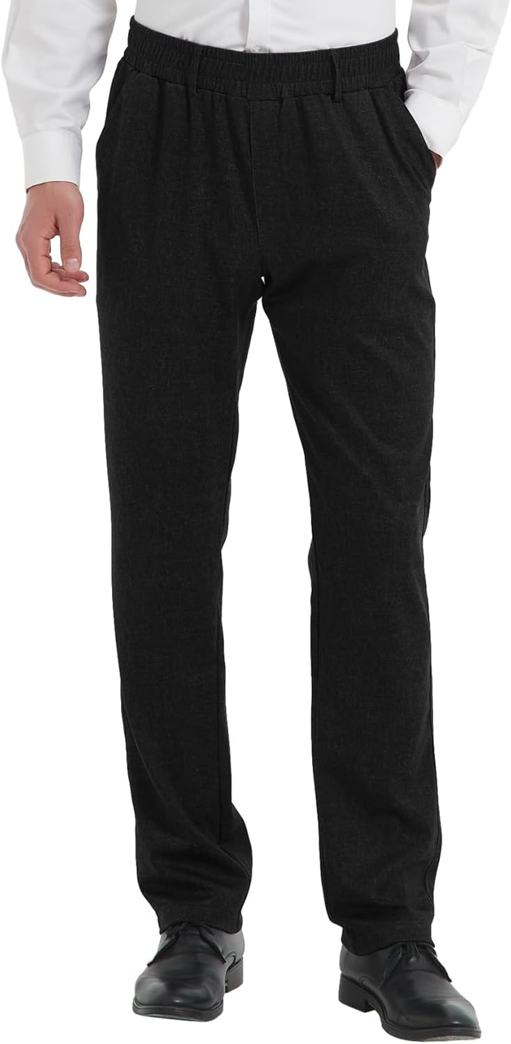 LETAOTAO Mens Elastic Waist Jeans Pants for Seniors Comfort