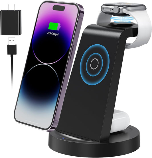 Wireless 3-in-1 Apple Device Charger - Fast Charging