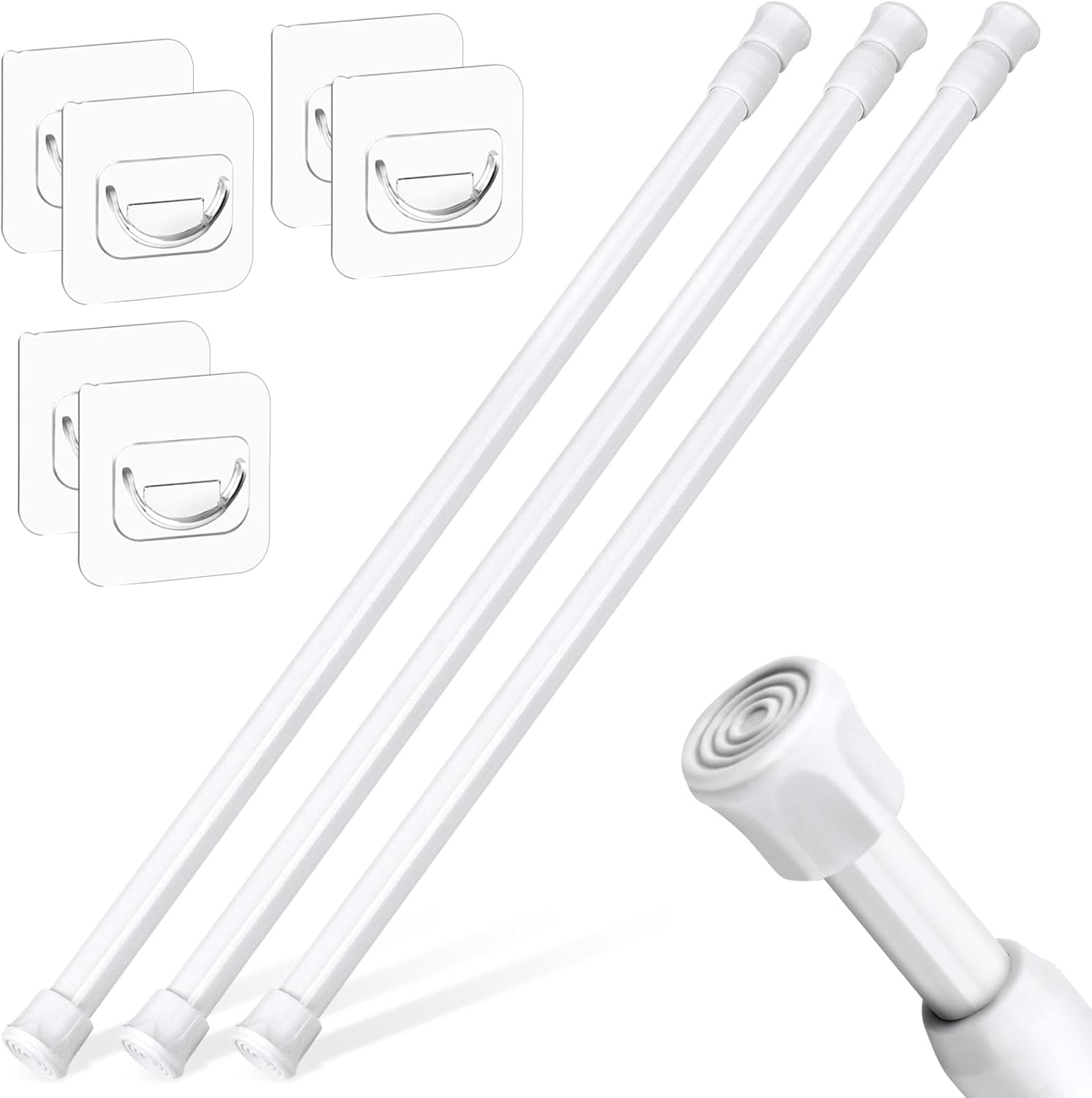 Adjustable Tension Rod Set: No Drill Needed