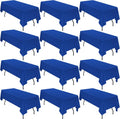 12 Pack Polyester Tablecloth 60 x 126 in Royal Blue - Durable