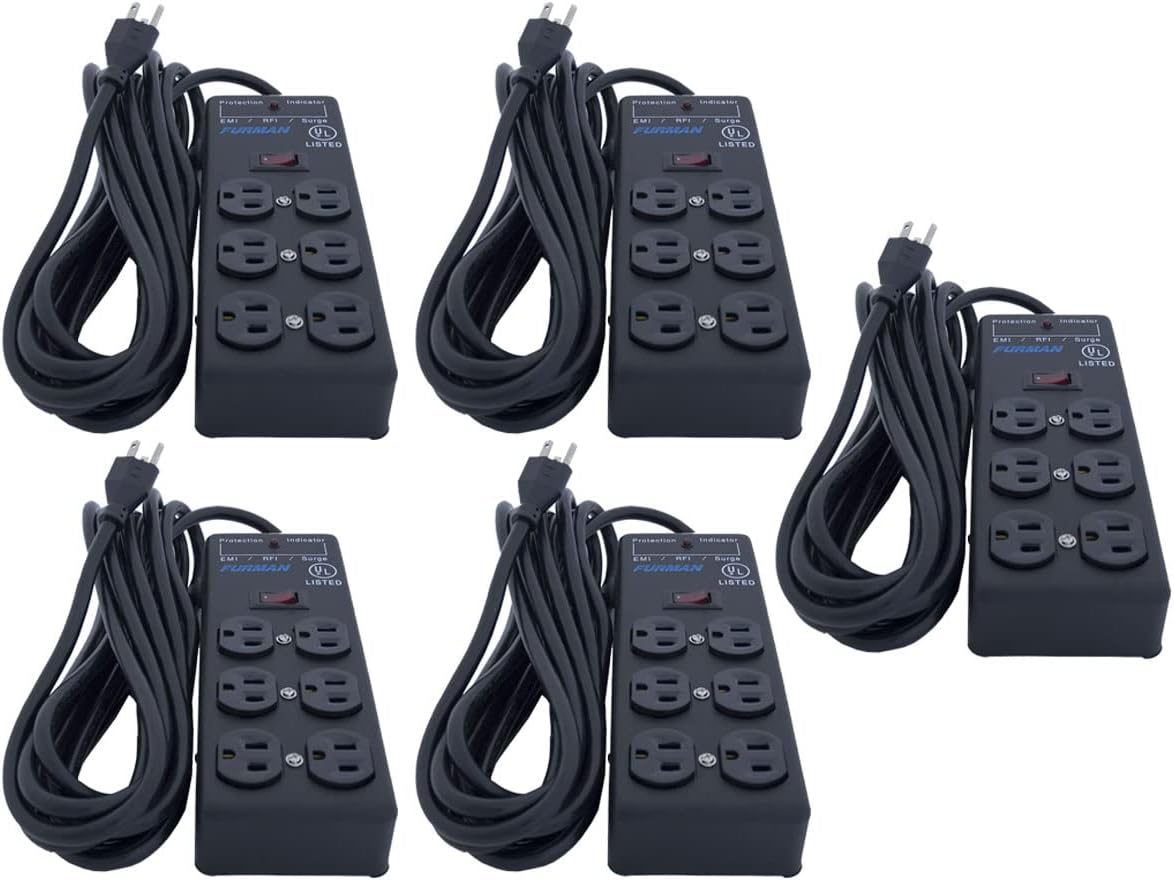 Furman SS6B 6-Plug Surge Protector: Ultimate Protection x5