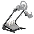 Foldable Racing Steering Wheel Stand - Adjustable Height & Gearshift