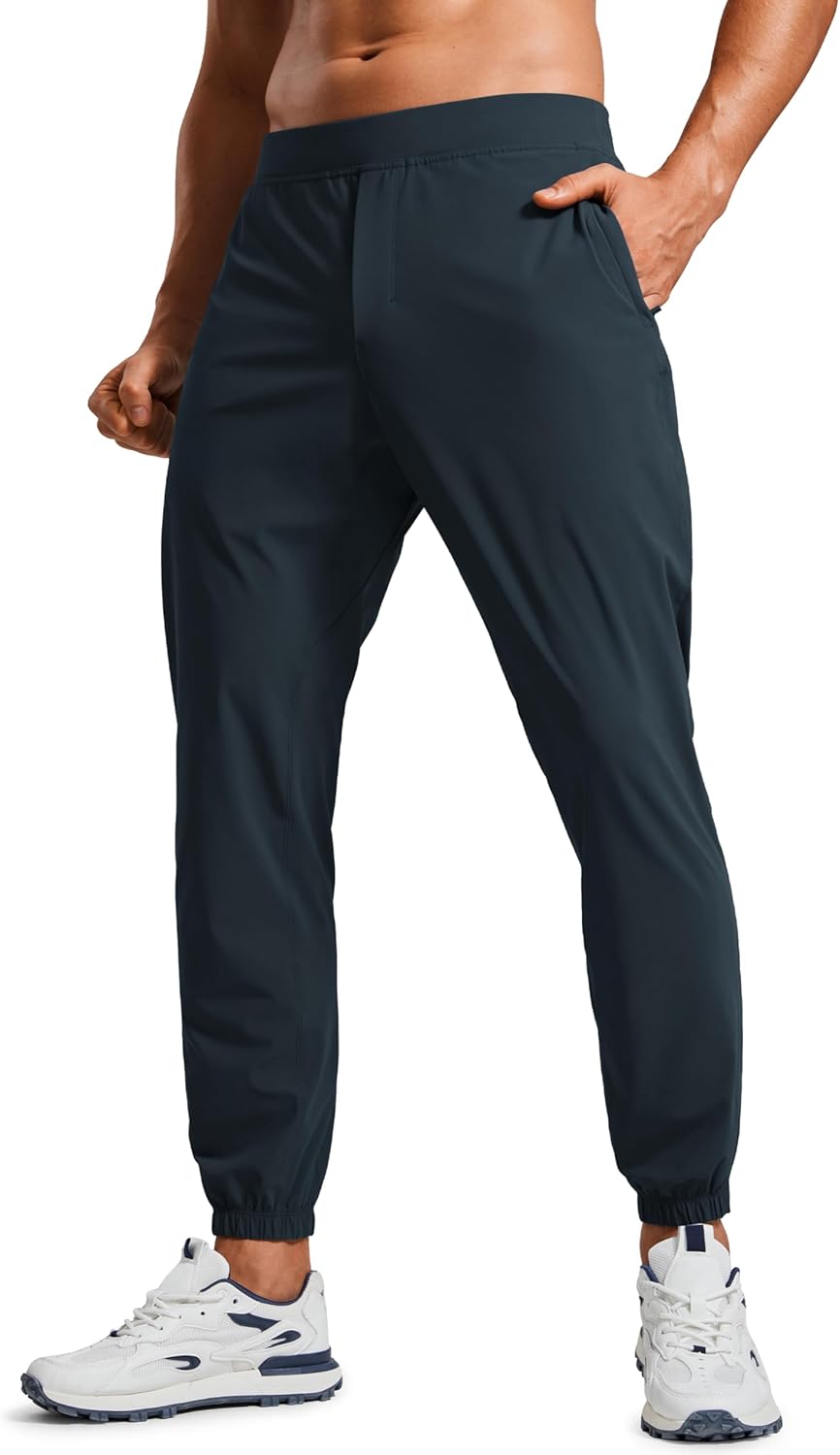 CRZ YOGA Athletic Joggers for Men - Lightweight Training Pants