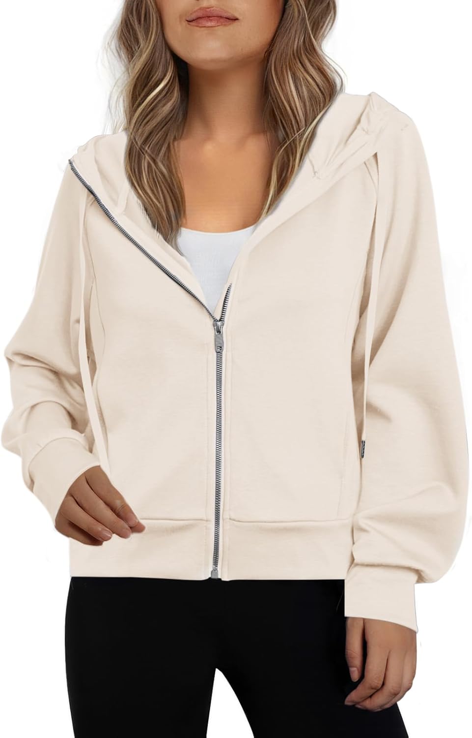 Lightweight Zip-Up Hoodie with Pockets by Glamaker