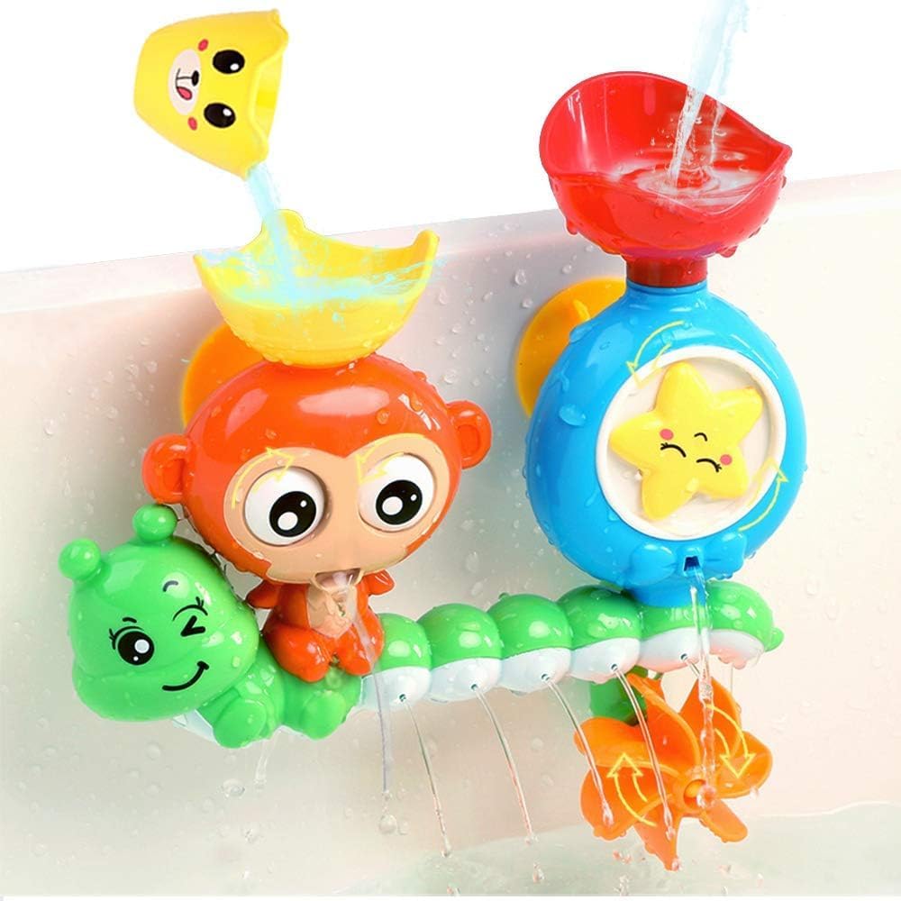 Durable Interactive Bath Toys for Toddlers - Monkey Caterpillar