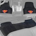 Superman Heavy Duty Rubber Car Floor Mats 3 Pc Set - All Weather