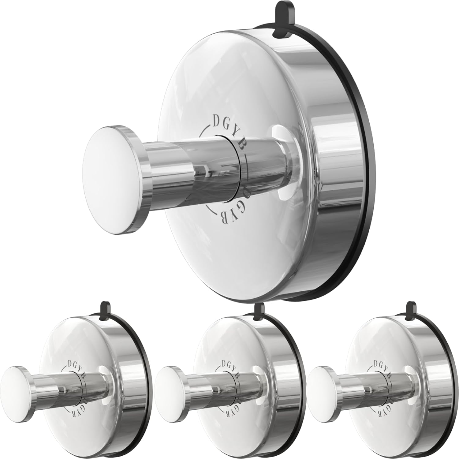 DGYB Suction Cup Hooks Set of 4 for Bathroom and Shower Use