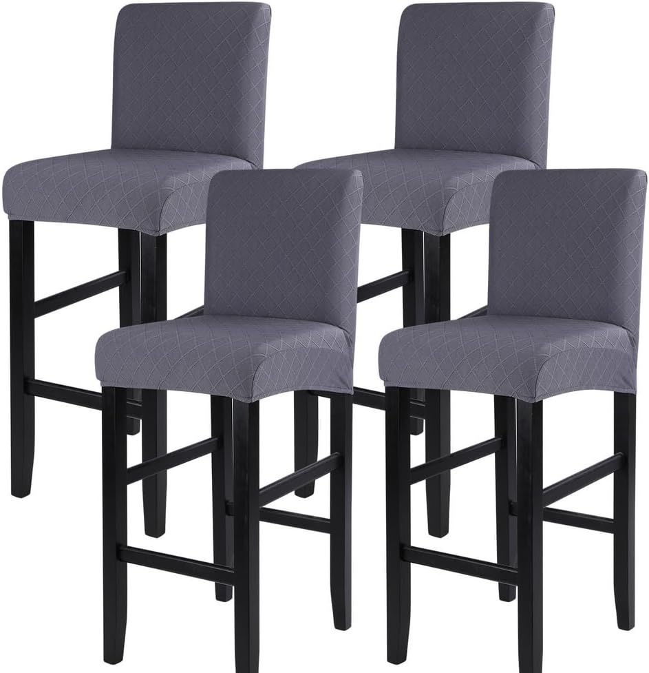SearchI Jacquard Bar Stool Covers Set of 4 for Kitchen Dining