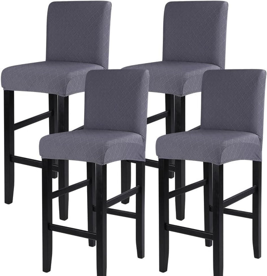SearchI Jacquard Bar Stool Covers Set of 4 for Kitchen Dining