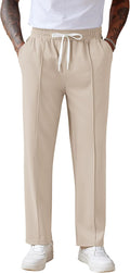COOFANDY Men's Knit Sweatpants Lightweight Open Bottom Casual Pants