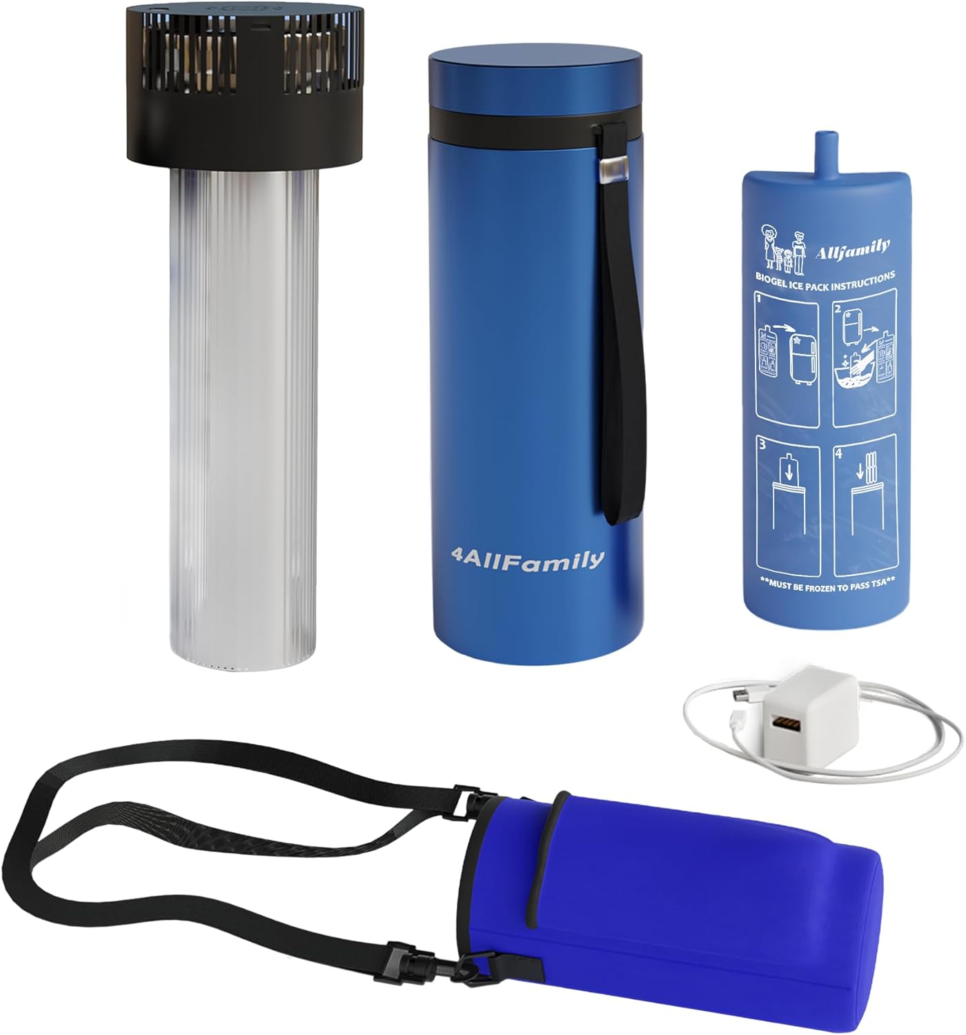 4ALLFAMILY Voyager Auto Shut Off Cooler Travel Case for Meds