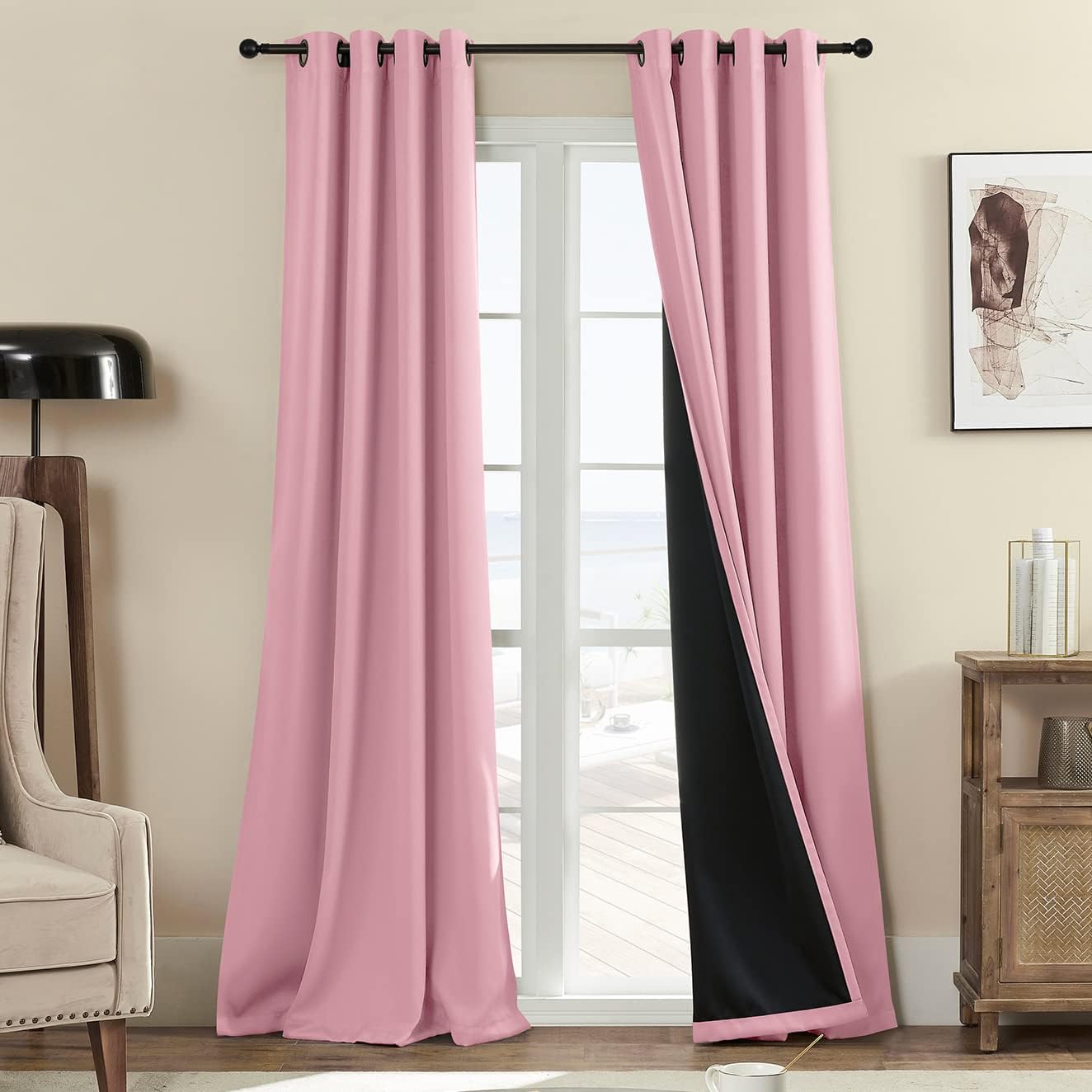 100% Blackout Curtains for Bedroom and Kids Room by Rutterllow