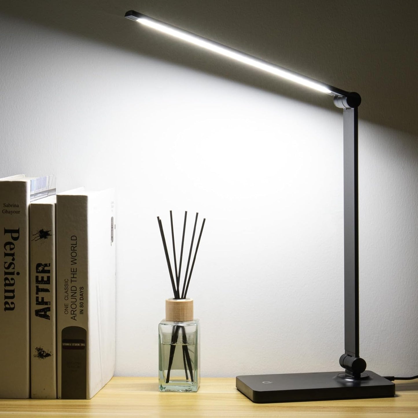 Dimmable LED Desk Lamp with USB Port - Eye-Caring Touch Control
