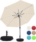 Sundale Outdoor Solar 80 LED 9 ft Patio Umbrella - Lighted, Base