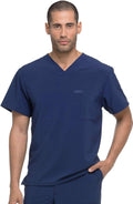 Men's V-Neck Scrub Top Tuckable Fit - Sizes to 6XL