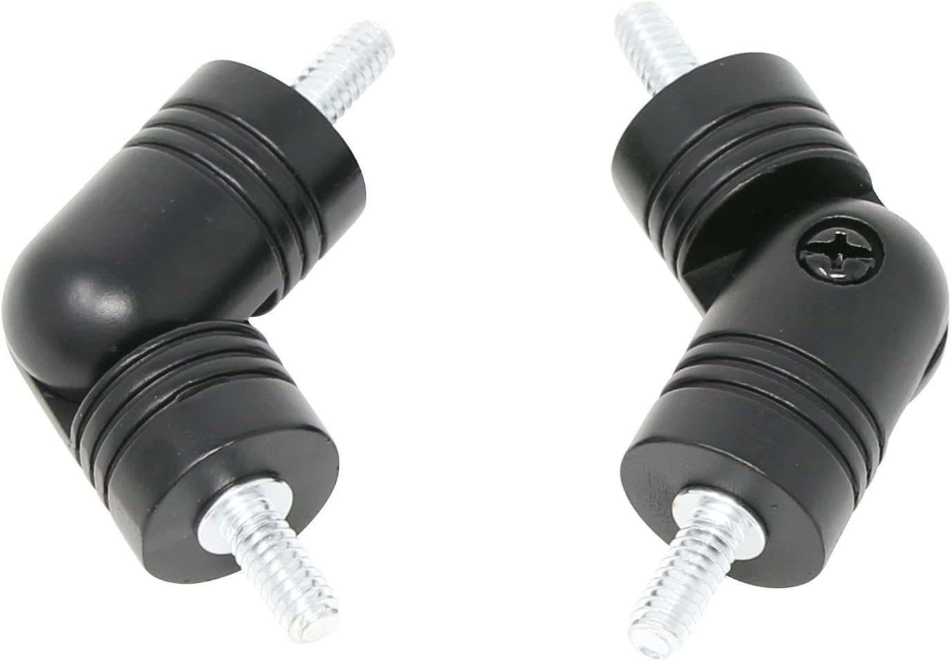 MERIVILLE Black Hinged Elbow Connector - Bay Window & Corner Rods, 1 Dia, 2 Pcs