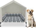 Elevated Dog Pet Bed House - Weatherproof 2-in-1 Raised Dog Bed