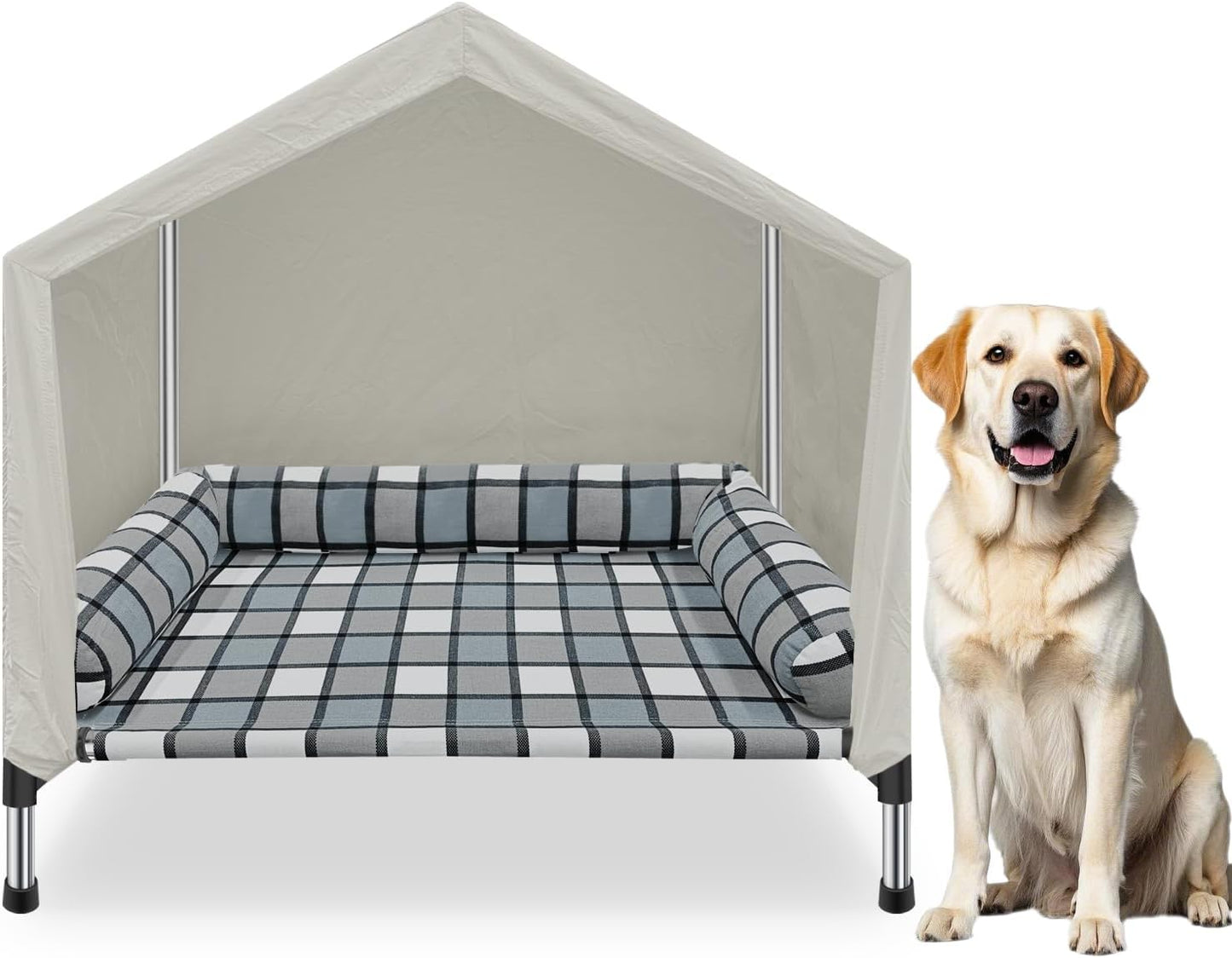 Elevated Dog Pet Bed House for Indoor Outdoor Comfort