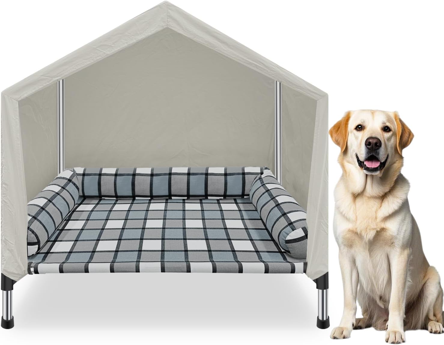 Elevated Dog Pet Bed House for Indoor Outdoor Comfort